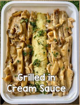 Grilled Chicken with Cream Sauce